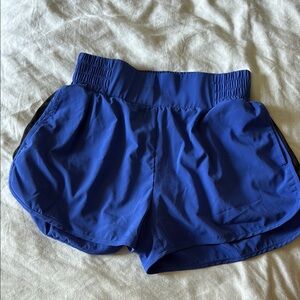 P'tula Blue and Black Athletic Shorts with pockets